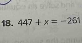 447+x=-261