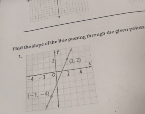 Findhe line passing through the given points
1