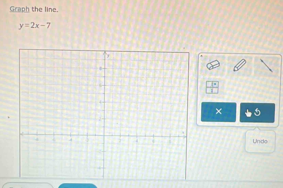 Graph the line.
y=2x-7
× 
Undo