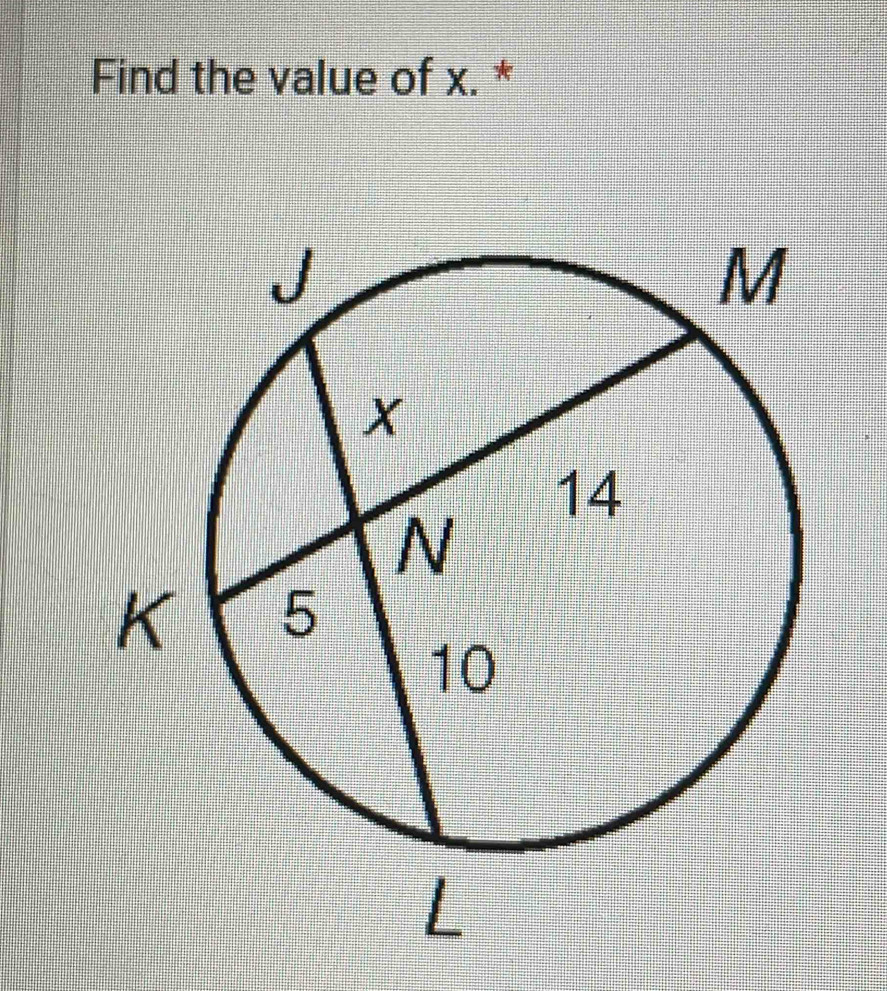 Find the value of x. *