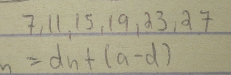 ll, 15, 19, 03 97
n=dn+(a-d)