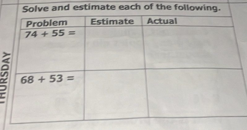 Solve and estimate each of the following.