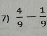  4/9 - 1/9 