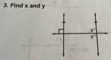 Find x and y