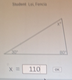 Student Lei, Fencia
x=110 OK