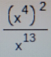 frac (x^4)^2x^(13)