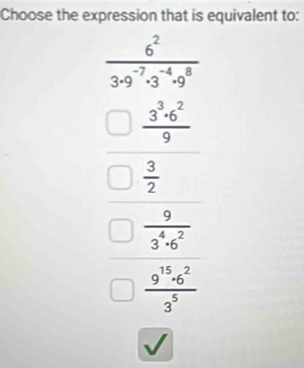 Choose the expression that is equivalent to: