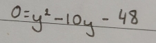 0=y^2-10y-48