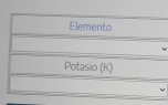 Elemento 
Potasio (K)