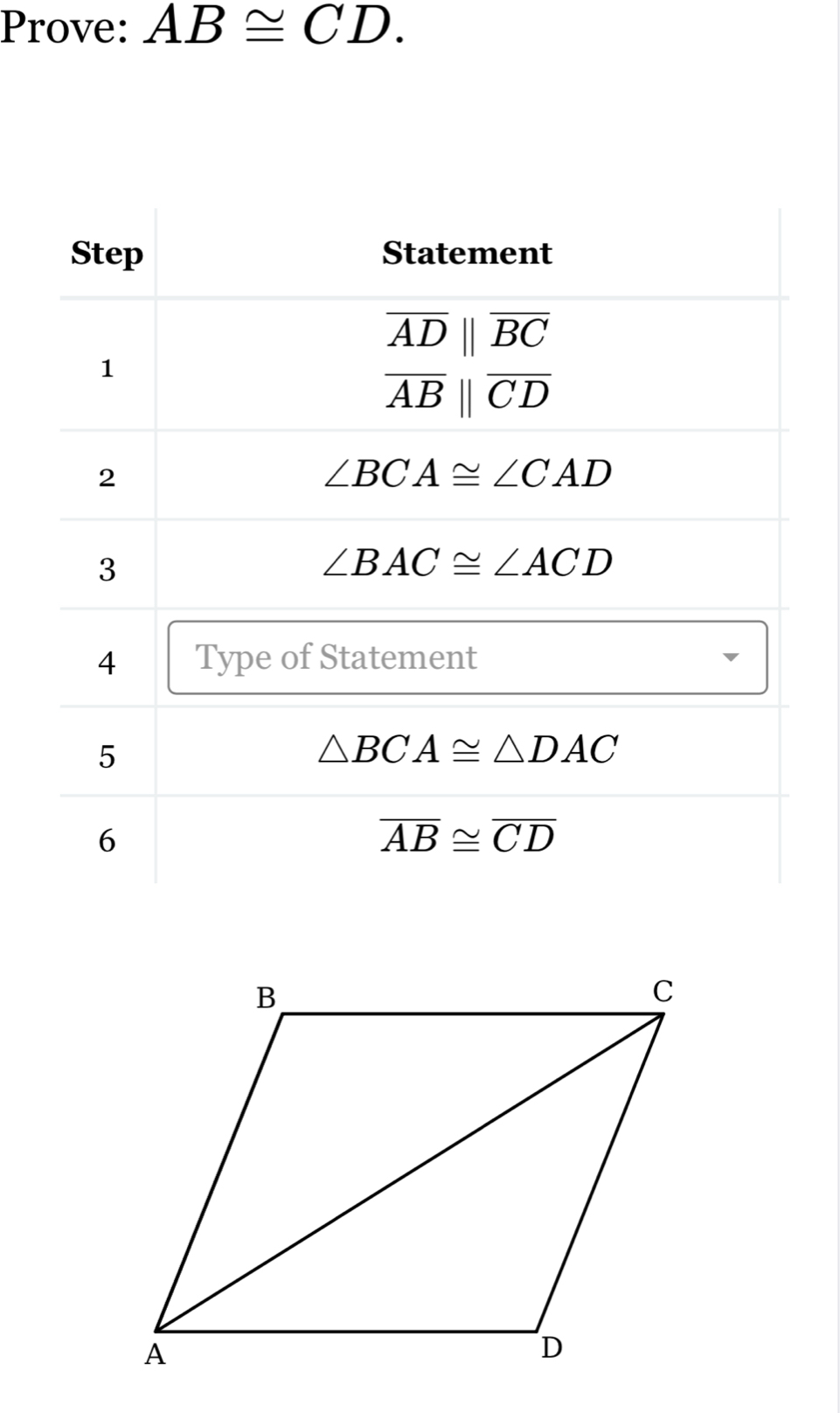 Prove: AB≌ CD.