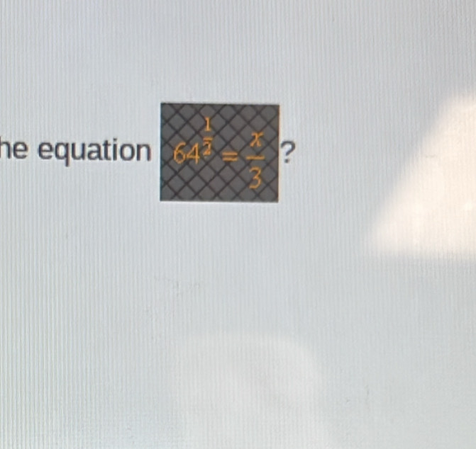 he equation ?
5