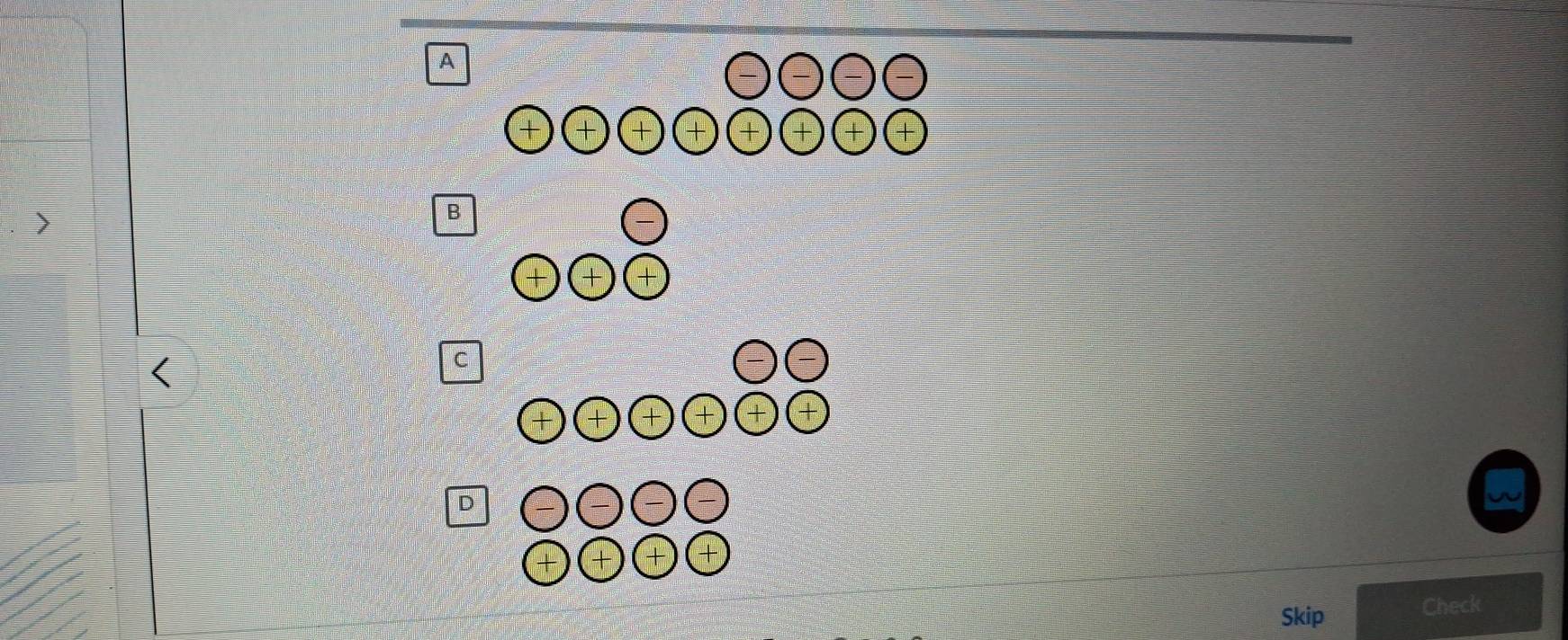 A 
B 
+ + 
< 
C 
D 
+ + + + 
Skip Check