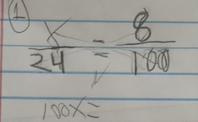 A  x/24 = 8/100 
100x=