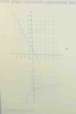 Vhich graph represents exponential dec