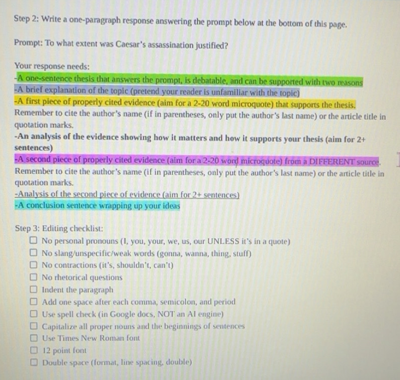 Solved: Step 2; Write a one-paragraph response answering the prompt ...