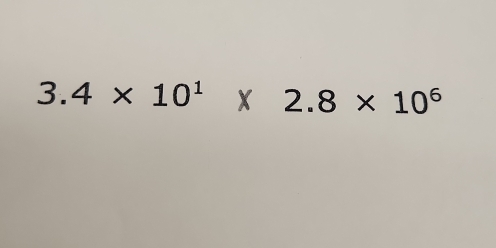 3.4* 10^1 ✗ 2.8 × 10°