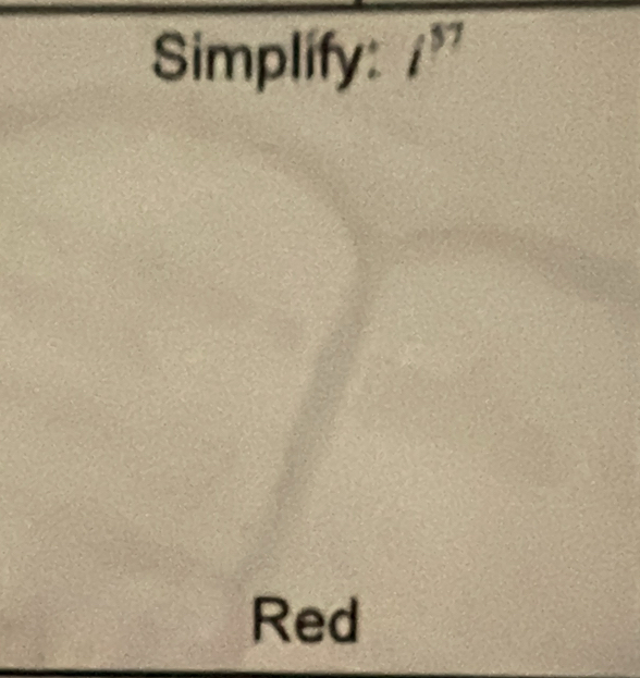 Simplify: i^(37)