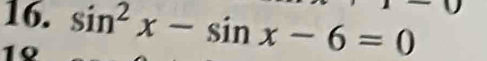 sin^2x-sin x-6=0