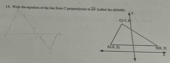 overline AB (called the altitude).