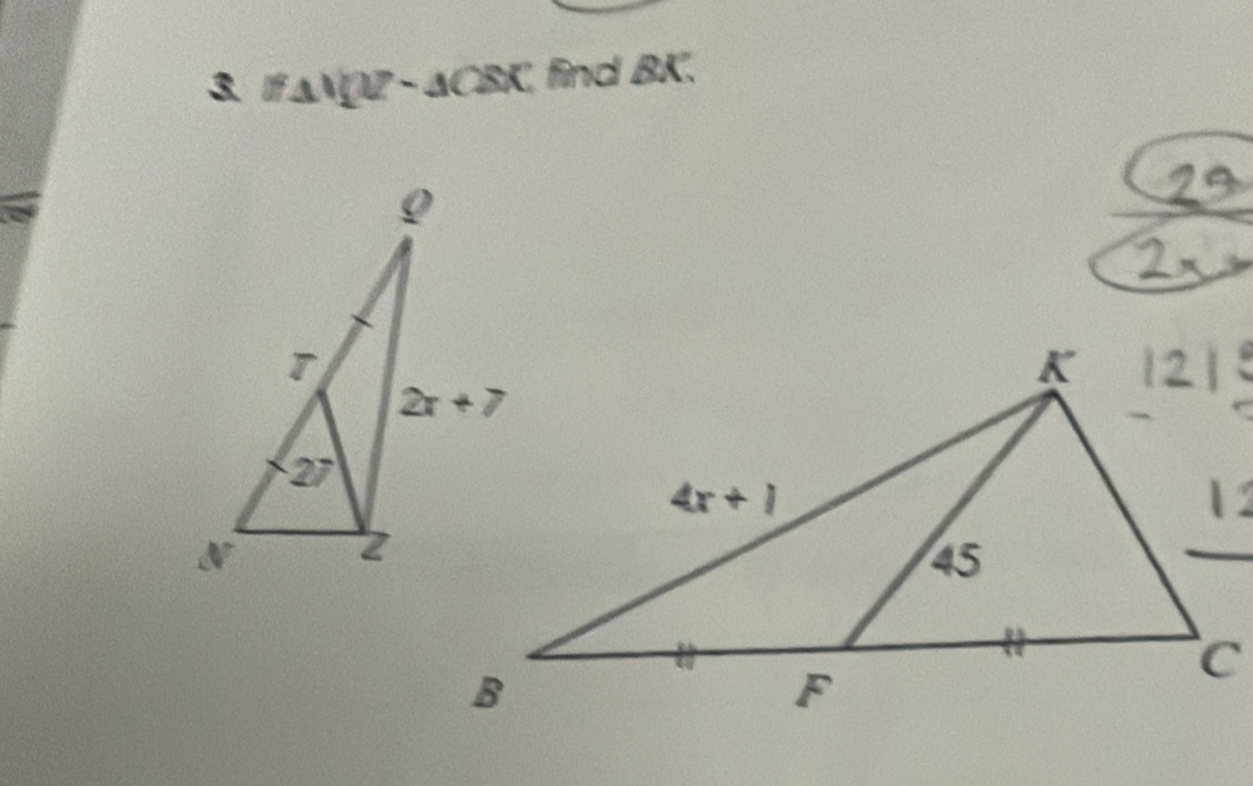 3 if△ find BK.
 29/2*  