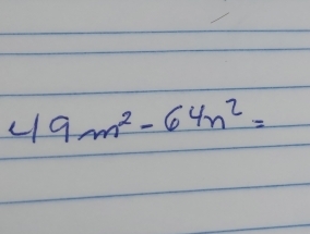 49m^2-64n^2=