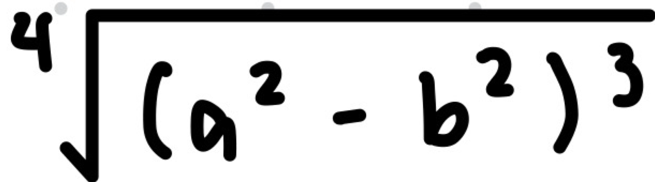 sqrt[4]((a^2-b^2)^3)