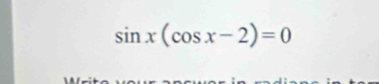 sin x(cos x-2)=0