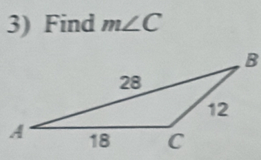 Find m∠ C