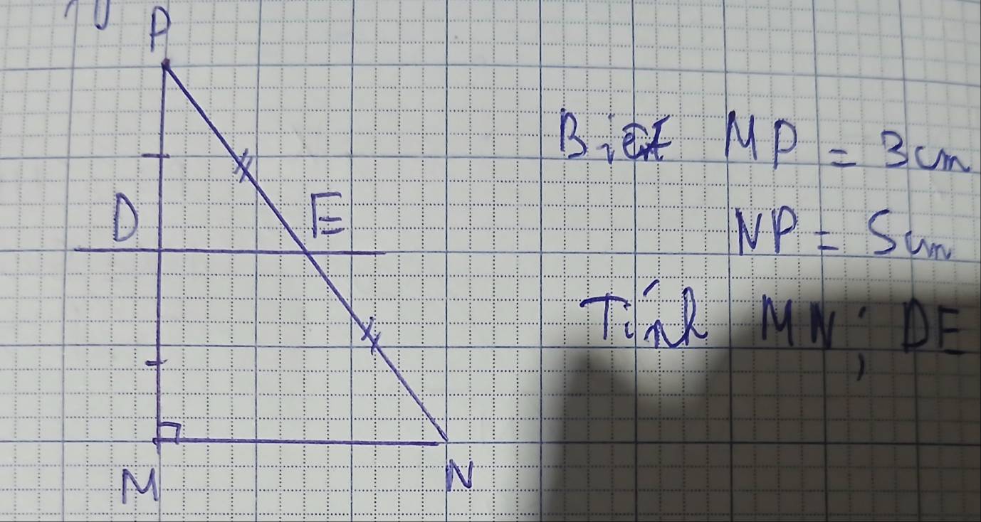 Biet MP=3cm
NP=5cm
TUnK Mw DE