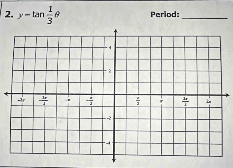 y=tan  1/3 θ Period:_