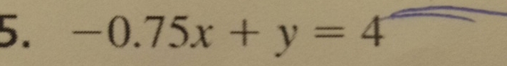 -0.75x+y=4