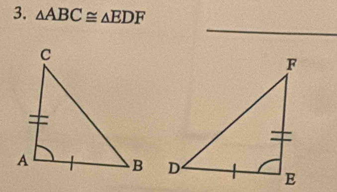 △ ABC≌ △ EDF