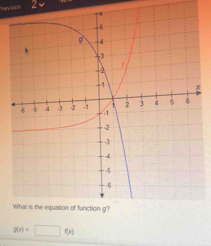 Previous 2
g(x)=□ f(x)