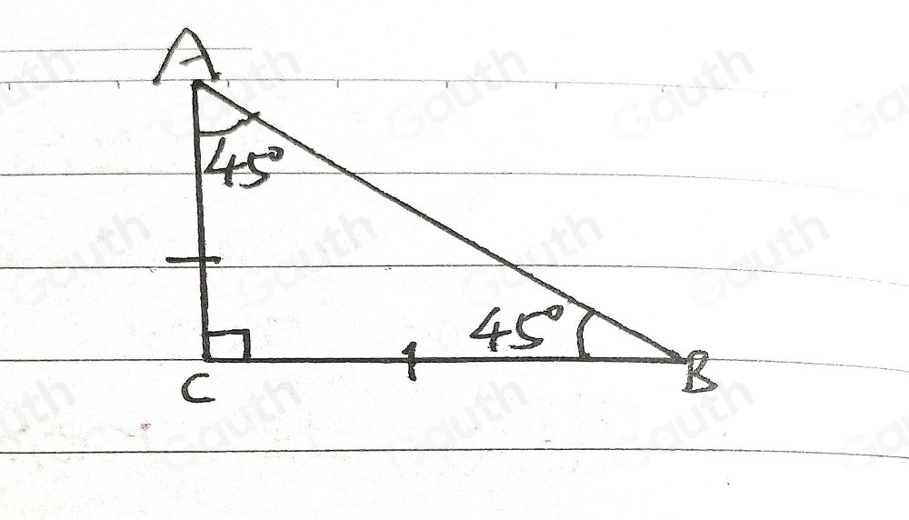 45°
45°
C
B