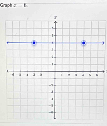 Graph x=6.
F