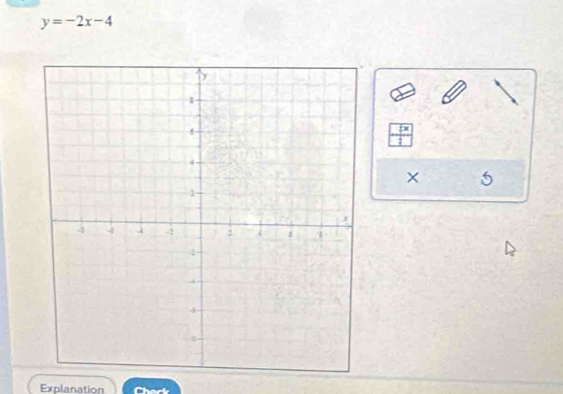 y=-2x-4
tx 
× 
Explanation