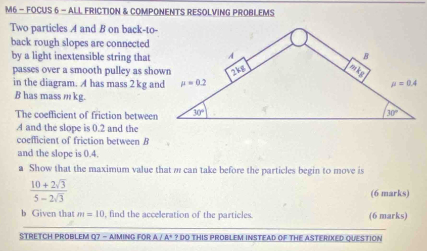 Solved: M6 - FOCUS 6 - ALL FRICTION & COMPONENTS RESOLVING PROBLEMS Two ...