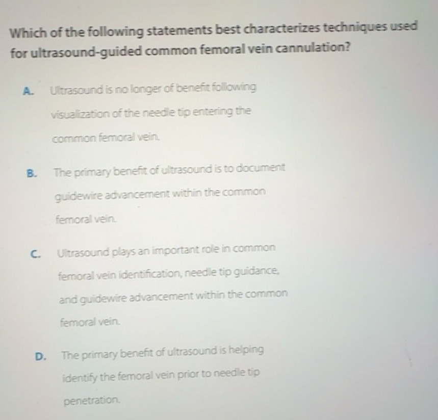 Solved: Which of the following statements best characterizes techniques ...