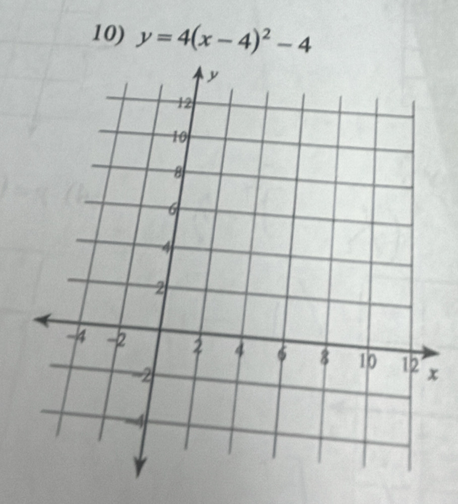 y=4(x-4)^2-4