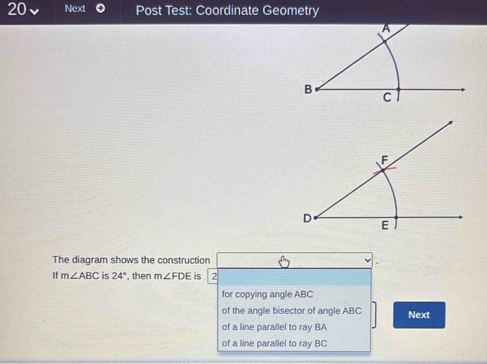 Solved: Next Post Test: Coordinate Geometry The diagram shows the ...
