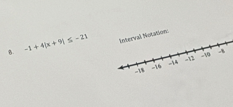 -1+4|x+9|≤ -21