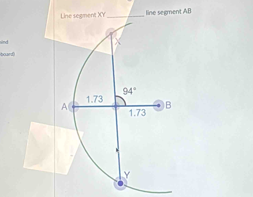 Line segment XY_ line segment AB
ind
board)