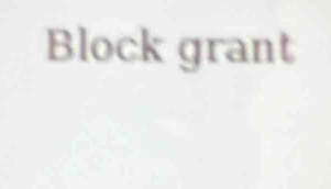 Block grant