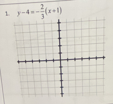 y-4=- 2/3 (x+1)