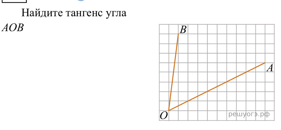 Ηайлите тангенс угла
AOB