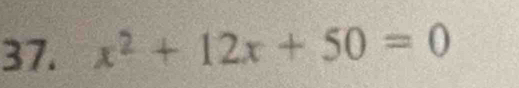 x^2+12x+50=0