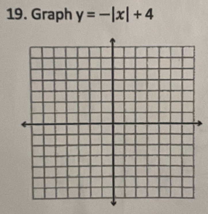 Graph y=-|x|+4