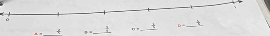  1/5  D= _
 2/6  c= _
A= _  3/5  B= _