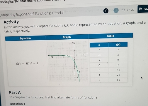 Solved: CIS/Digital 360 Students to Eu opul Comparing Exponential ...