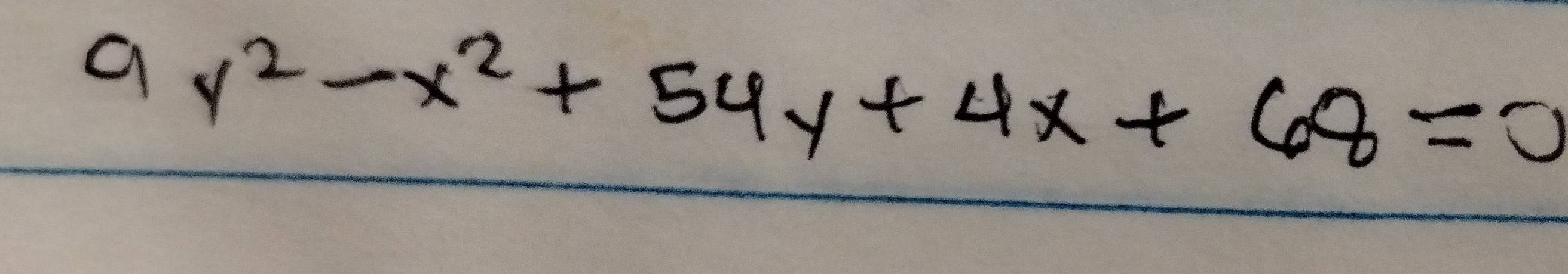 9y^2-x^2+54y+4x+68=0